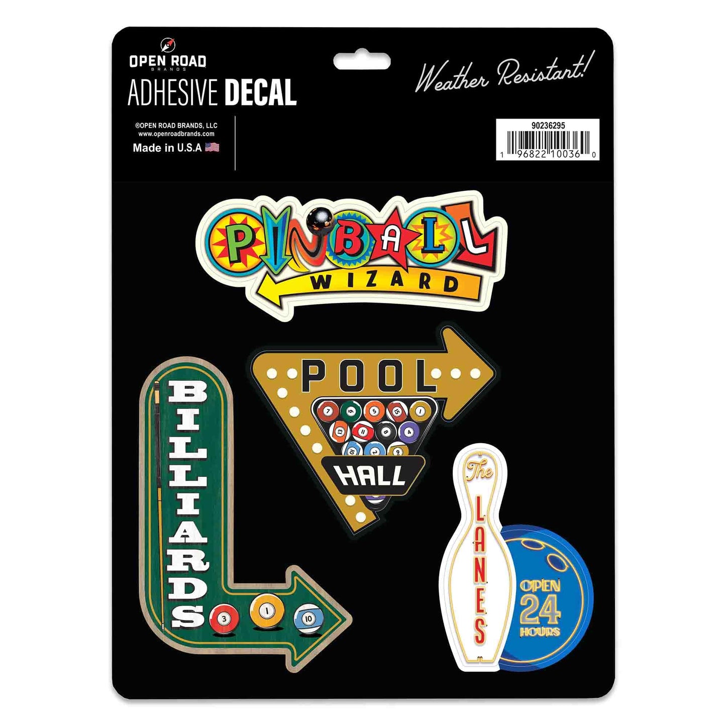 Vintage Game Room Vinyl Decals for Car, Window, or Laptop