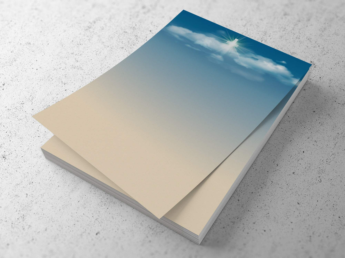 Cross in the Sky Religious Stationery, 80 Sheets