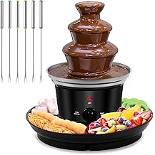 32-Ounce Stainless Steel Chocolate Fondue Set with 6 Forks