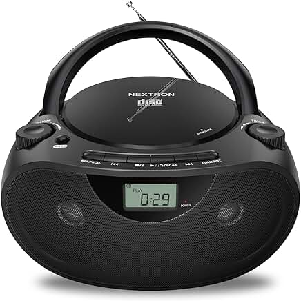 Portable CD Player with Bluetooth, Radio, USB, and Aux