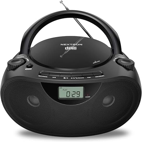 Portable CD Player with Bluetooth, Radio, USB, and Aux