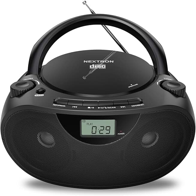 Portable CD Player with Bluetooth, Radio, USB, and Aux