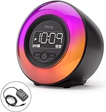 Color Changing Digital Alarm Clock with Bluetooth and USB