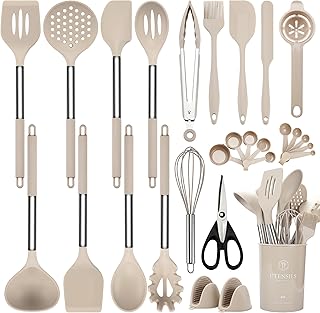 28-Piece Silicone Kitchen Utensils Set with Holder