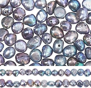About 120pcs Black Pearl Nugget Beads for Jewelry Making