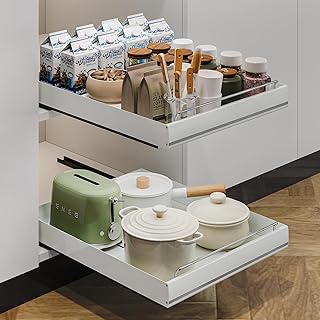 Pull Out Cabinet Organizer with Handle, 16" Deep