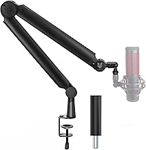 Microphone Boom Arm with 360° Rotation and Accessories