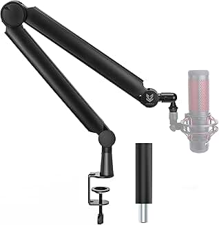 Microphone Boom Arm with 360° Rotation and Accessories