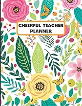 Cheerful Teacher Planner with Florals, Weekly & Monthly Pages