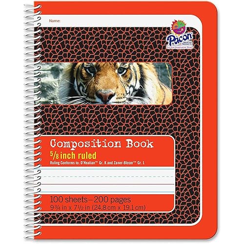 Red 5/8-inch Ruled Spiral Notebook, 100 Sheets