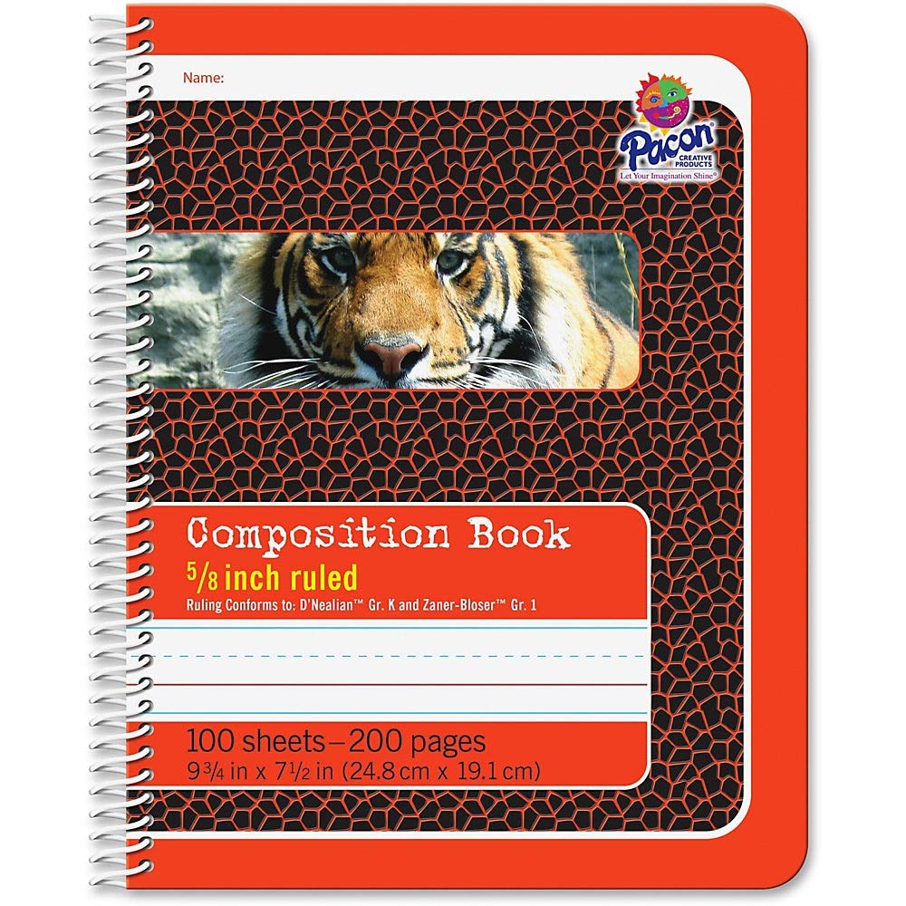 Red 5/8-inch Ruled Spiral Notebook, 100 Sheets