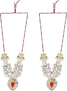 Set of 2 White Mala Moti Beads for Religious Puja