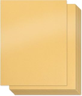 Gold Metallic Paper, 100 Sheets, 8.5x11 Inches