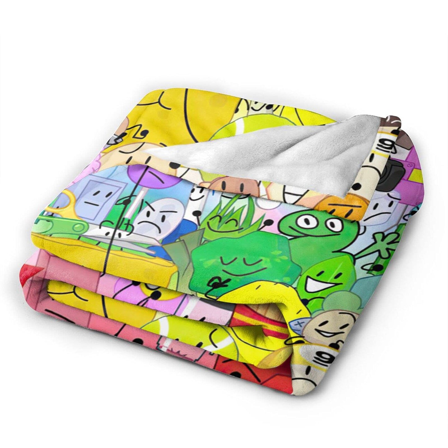 Battle for Bfdi Blanket Super Soft Warm and Comfortable Blanket Flannel Blanket, Suitable for Bed, Sofa, Chair, Living Room, Bedroom in All Seasons60 X50