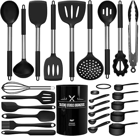 26-Piece Heat-Resistant Silicone Kitchen Utensil Set