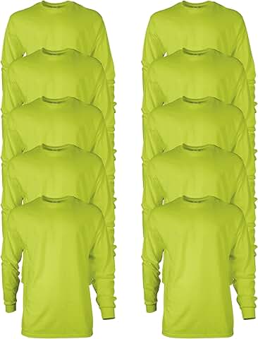 Adult long sleeve cotton T-shirt, multipack