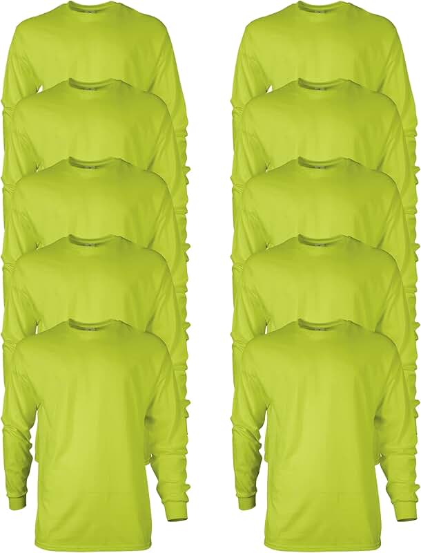 Adult long sleeve cotton T-shirt, multipack
