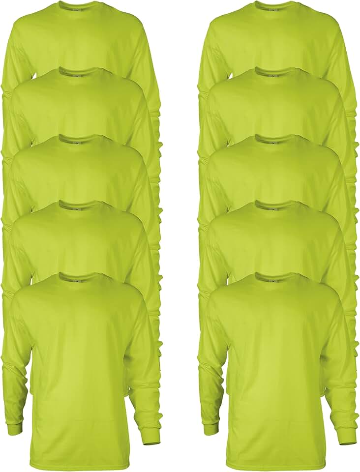 Adult long sleeve cotton T-shirt, multipack