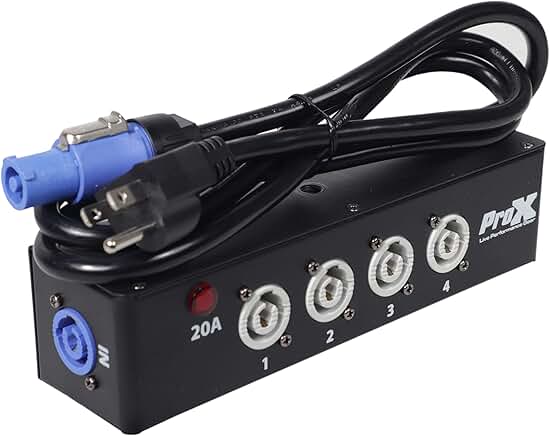 Four-Way Indoor Power Splitter for Up to Four Fixtures
