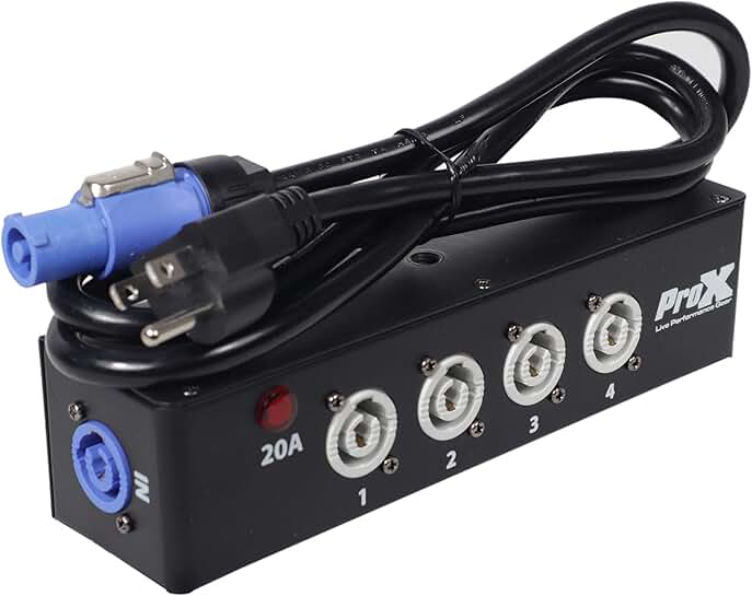 Four-Way Indoor Power Splitter for Up to Four Fixtures