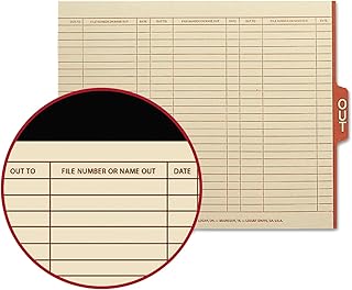 End Tab Out Guides with Printed Form, Letter Size, Manila