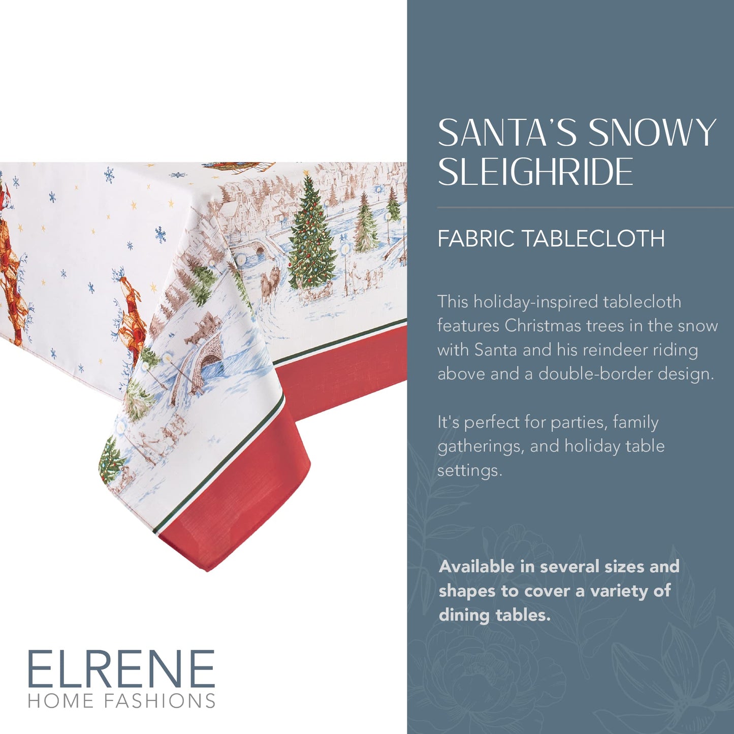 Farmhouse Living Holiday Buffalo-Check Fabric Tablecloth, 60" x 144", Multi