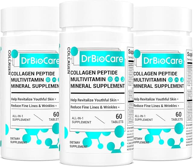 Collagen Peptides and Vitamins for Women, 180 Tablets