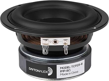 4-inch Treated Paper Cone Midbass Woofer, 8 Ohm