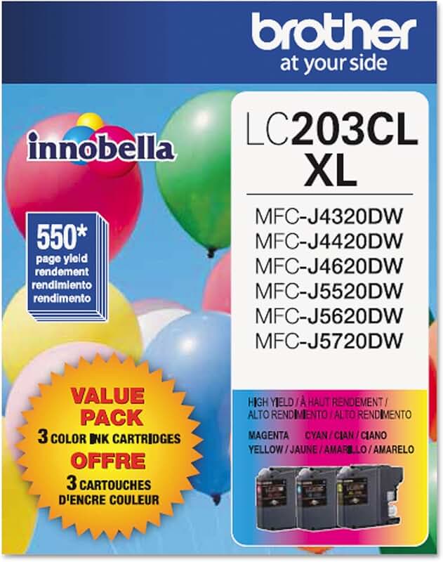 High Yield Color Ink Cartridge Set, Cyan, Magenta, Yellow