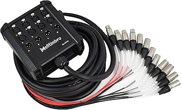 8-Channel XLR Snake Cable for Live and Studio, 25 Feet