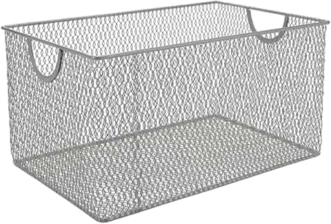 Mesh Wire Storage Basket for Shelves and Organization