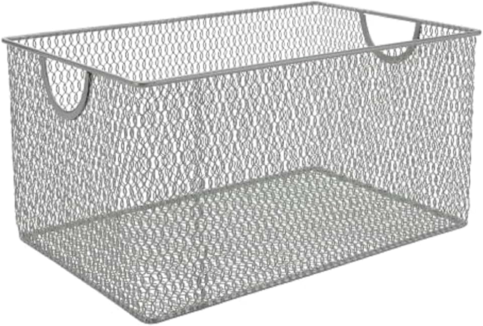 Mesh Wire Storage Basket for Shelves and Organization