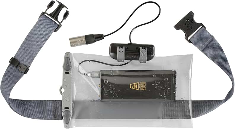 Large waterproof case for radio microphone, 5-year warranty
