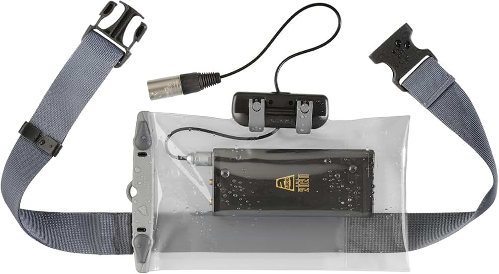 Large waterproof case for radio microphone, 5-year warranty