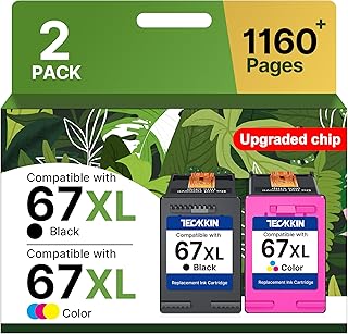 Black and color ink cartridge set for printers