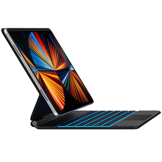 '-Style Keyboard Case for iPad Pro 12.9 2021 - Thin, Backlit, Wireless Keyboard with Trackpad for iPad Pro 12.9 inch 2021 5th & 4th & 3rd Gen, Slim Rugged Folio (Black)