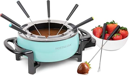 12-Cup Electric Fondue Pot with Color-Coded Forks