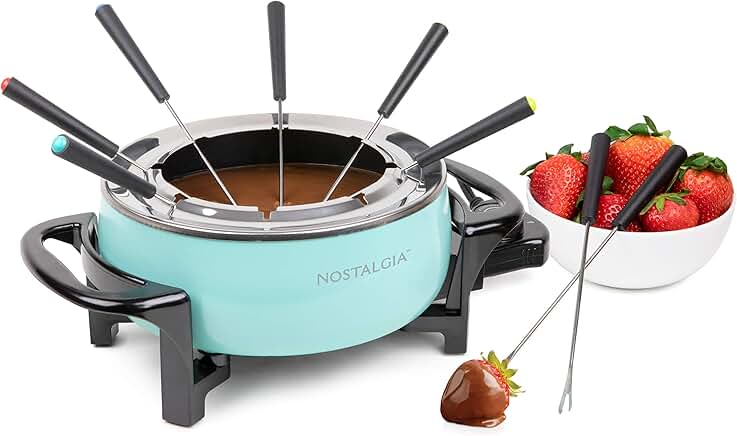 12-Cup Electric Fondue Pot with Color-Coded Forks