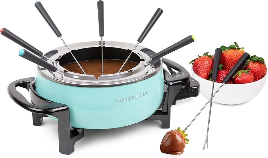 12-Cup Electric Fondue Pot with Color-Coded Forks