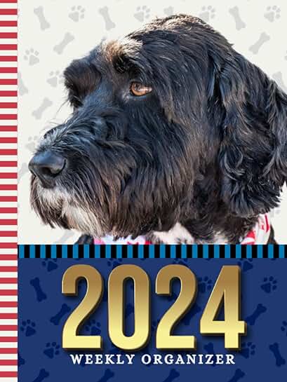 2024 Weekly Organizer with Paw Print Cover