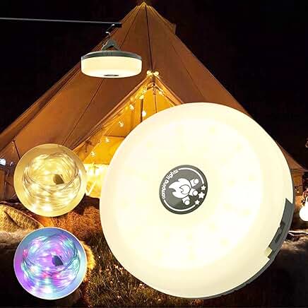 Portable 4-in-1 Camping String Lights with 8 Modes