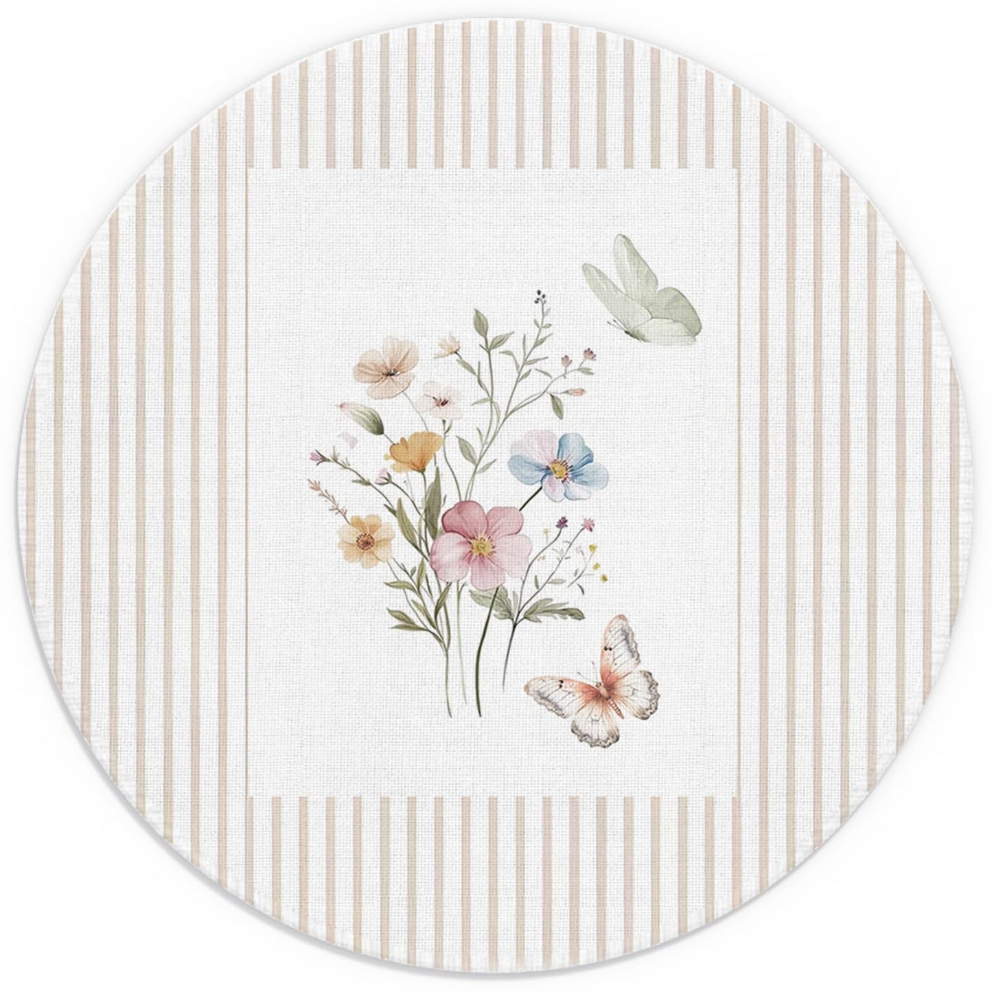 Floral Butterfly Mouse Pad for Desk and Laptop