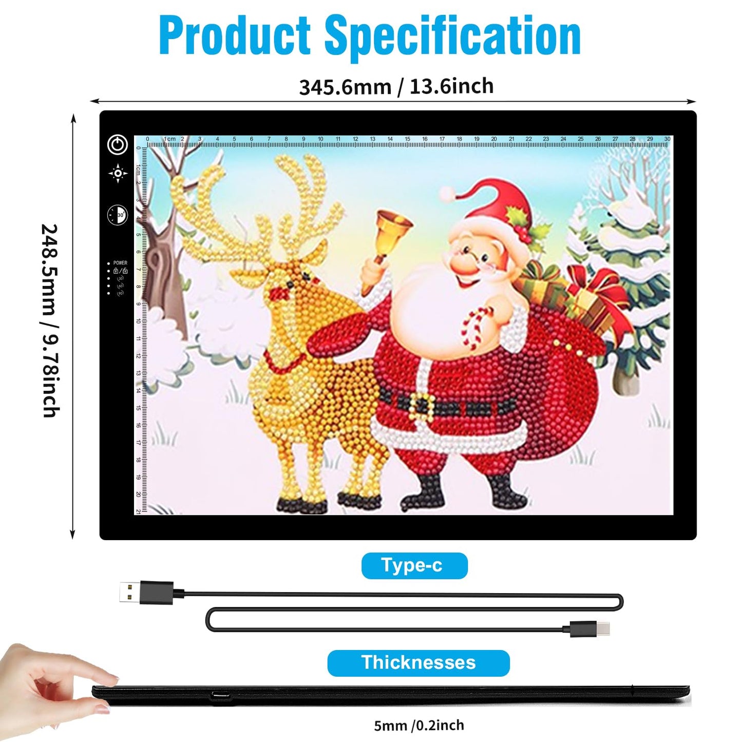 A4 LED Tracing Light Box with 3 Brightness Modes