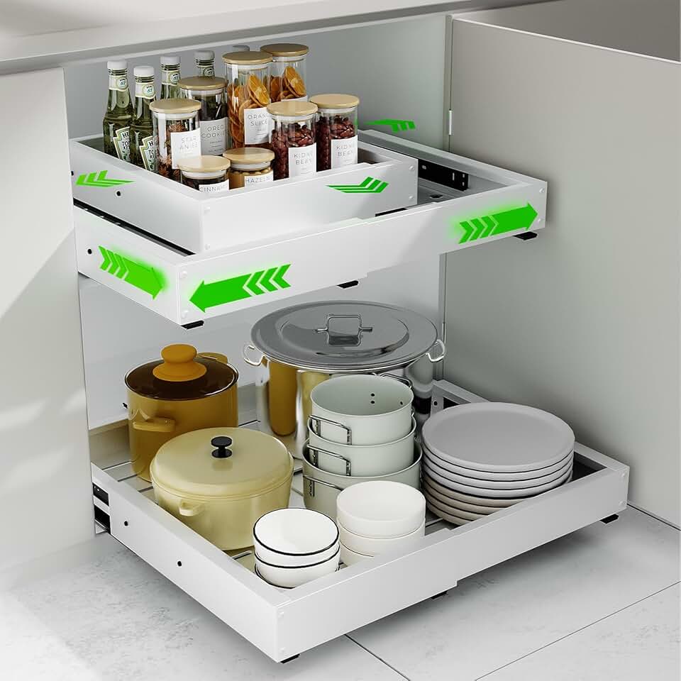 Adjustable Expandable Pull-Out Cabinet Organizer