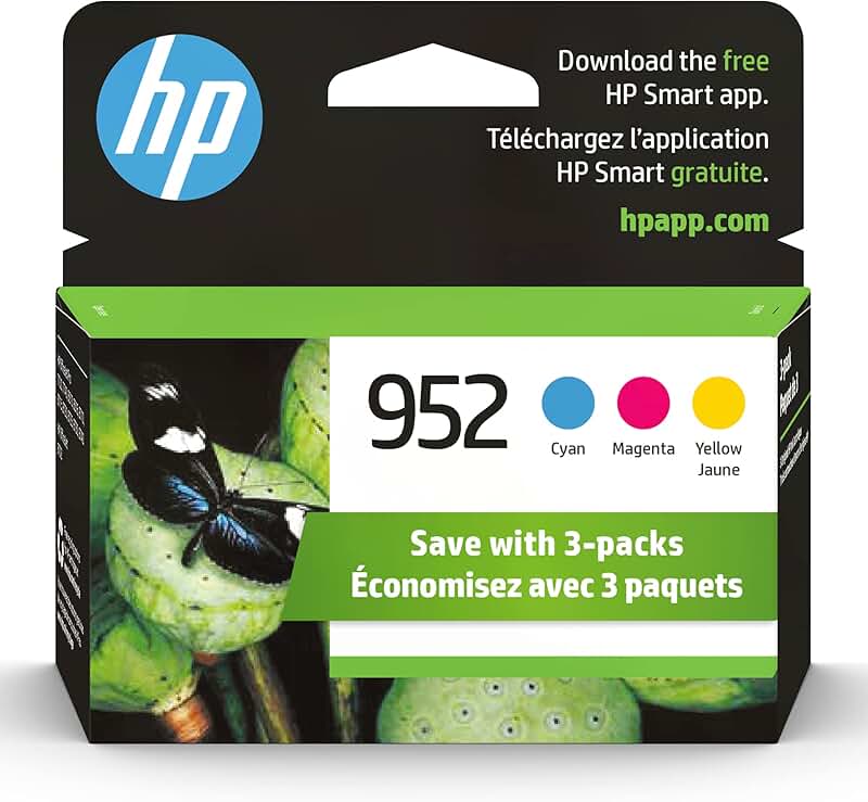 Cyan, Magenta, Yellow Ink Cartridges (3-Pack)