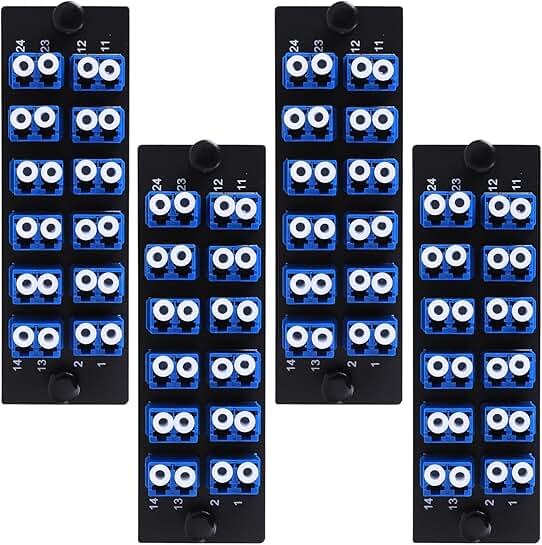 Four 12 Duplex LC Fiber Adapters for Patch Panel