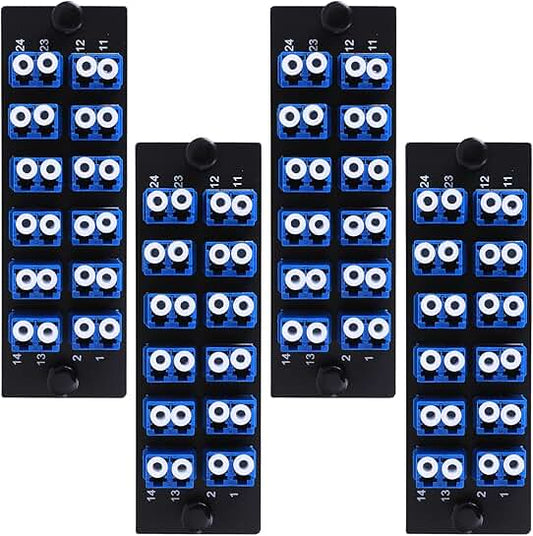 Four 12 Duplex LC Fiber Adapters for Patch Panel