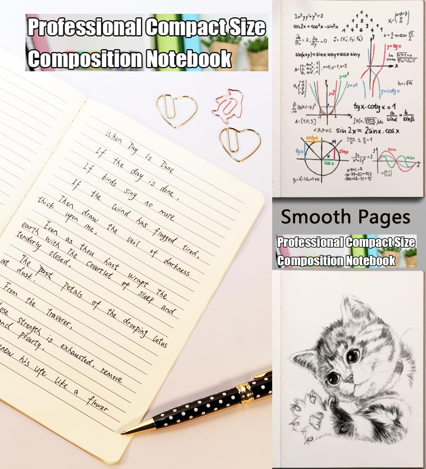 16 Kraft Notebooks for Writing and Sketching