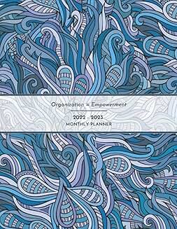 Blue Swirl Monthly Planner for 2022-2023