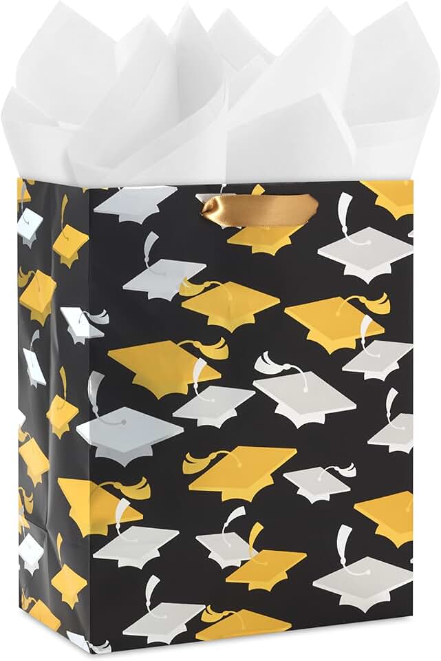 9-inch graduation gift bag with tissue paper